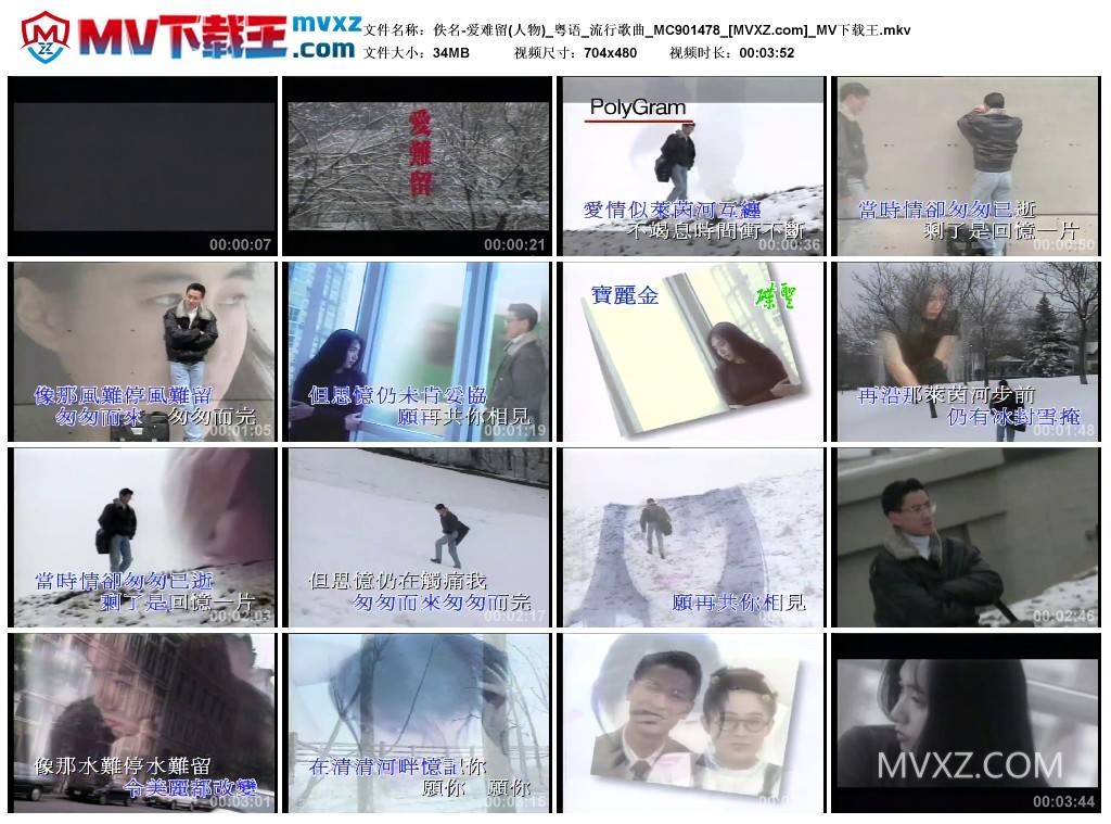 佚名-爱难留(人物)_粤语_流行歌曲_MC901478